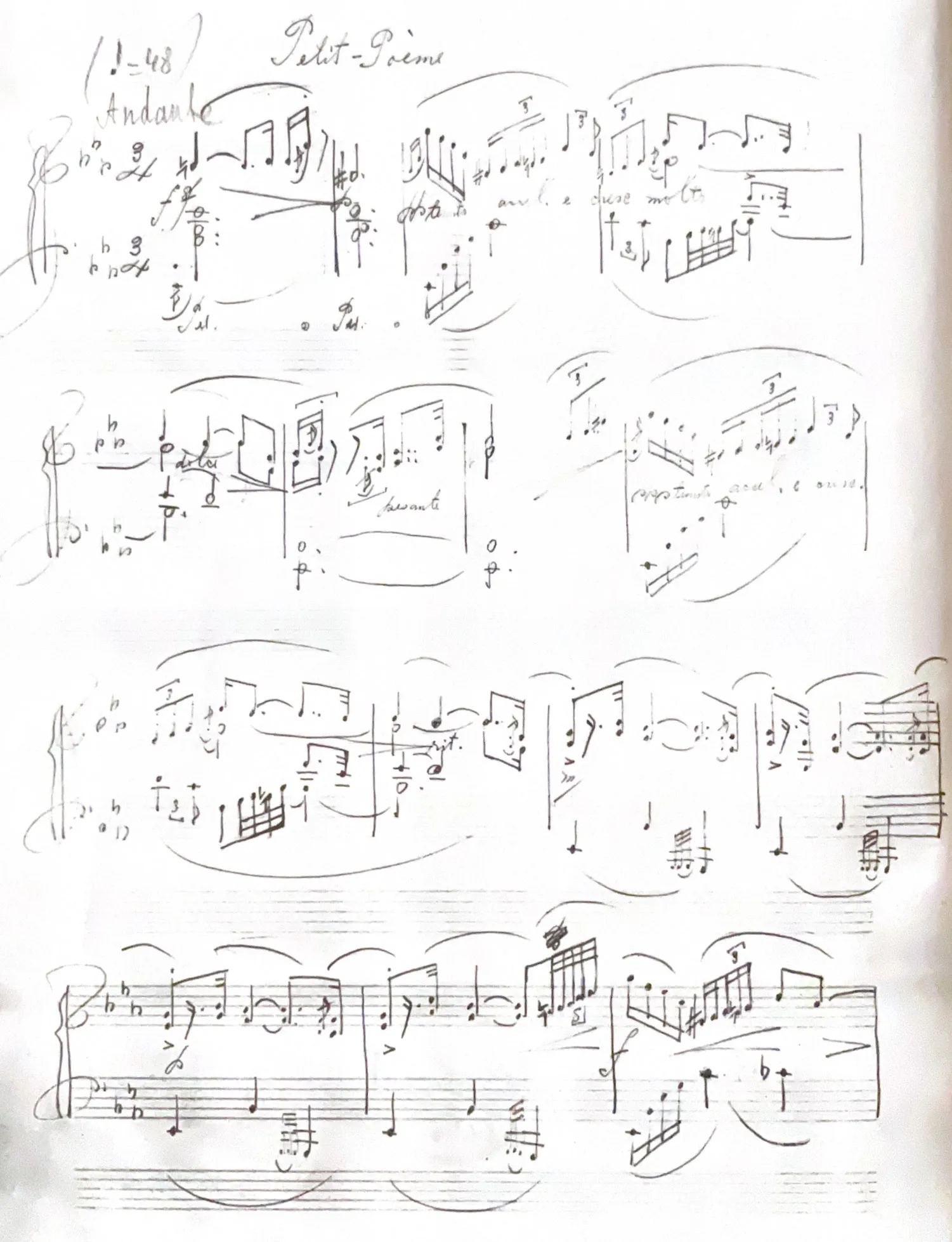 山田耕筰の自筆譜