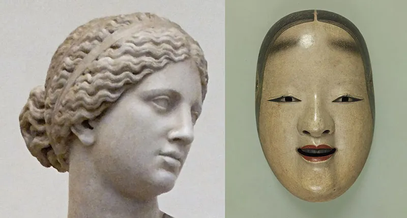 アフロディーテと能面（小面）  