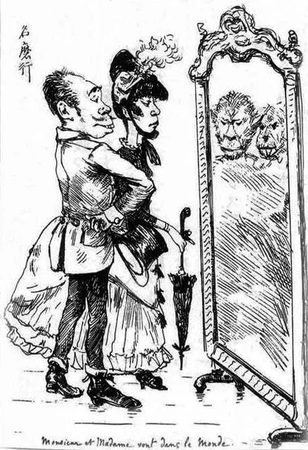 ビゴーの鹿鳴館の風刺画