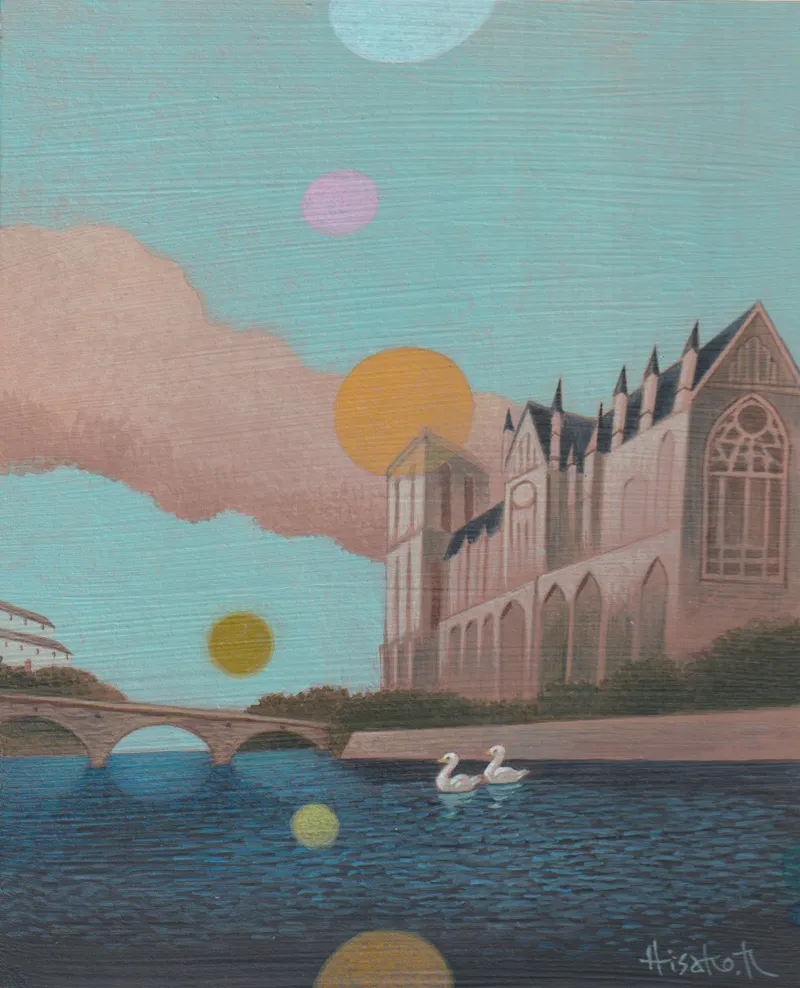 夏のパリの夕暮